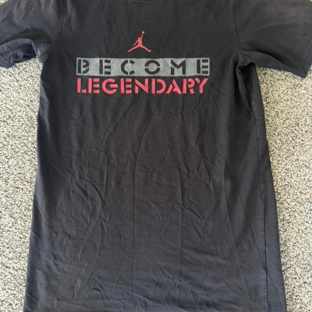 Jordan black t-shirt with red accents #basketball #NBA small